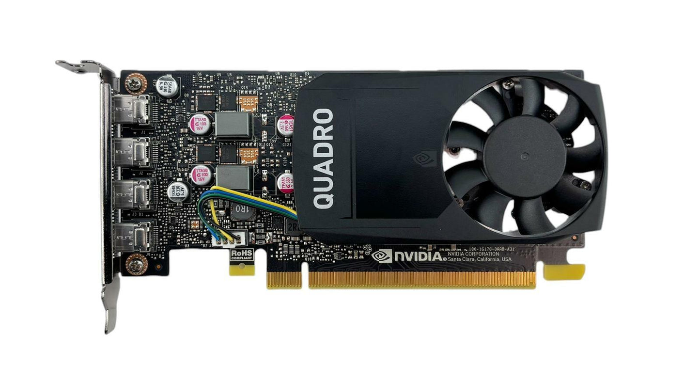 Nvidia Quadro P1000 4GB GDDR5 Low Profile Bracket PCIe Graphics Card 4x Mini DP