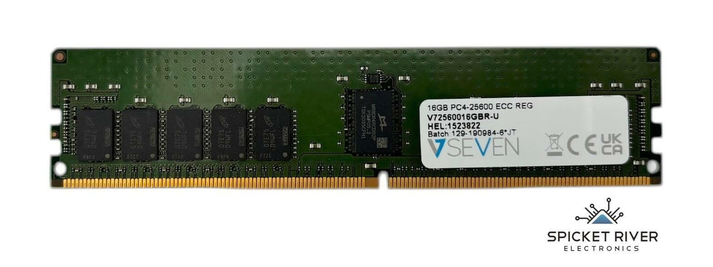 Lot of 2 - V7 V72560016GBR-U 16GB PC4-25600 DDR4 3200 MHz ECC Server RAM Memory