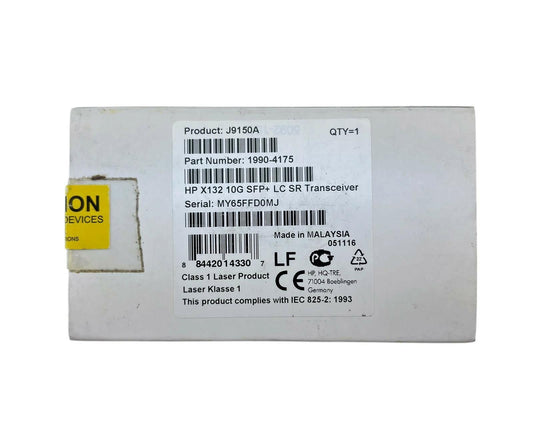 NEW - HP J9150A X132 10G SFP+ LC SR 850nm Transceiver 1990-4175