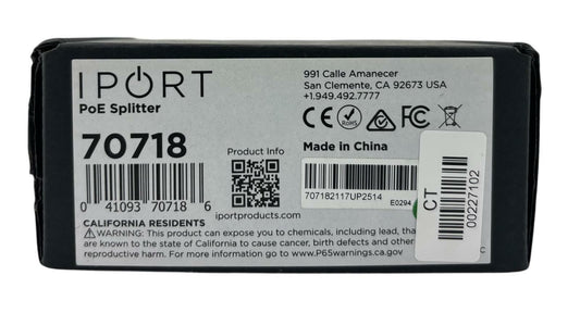 NEW - Open Box - iPort 70718 Surface Mount PoE Splitter