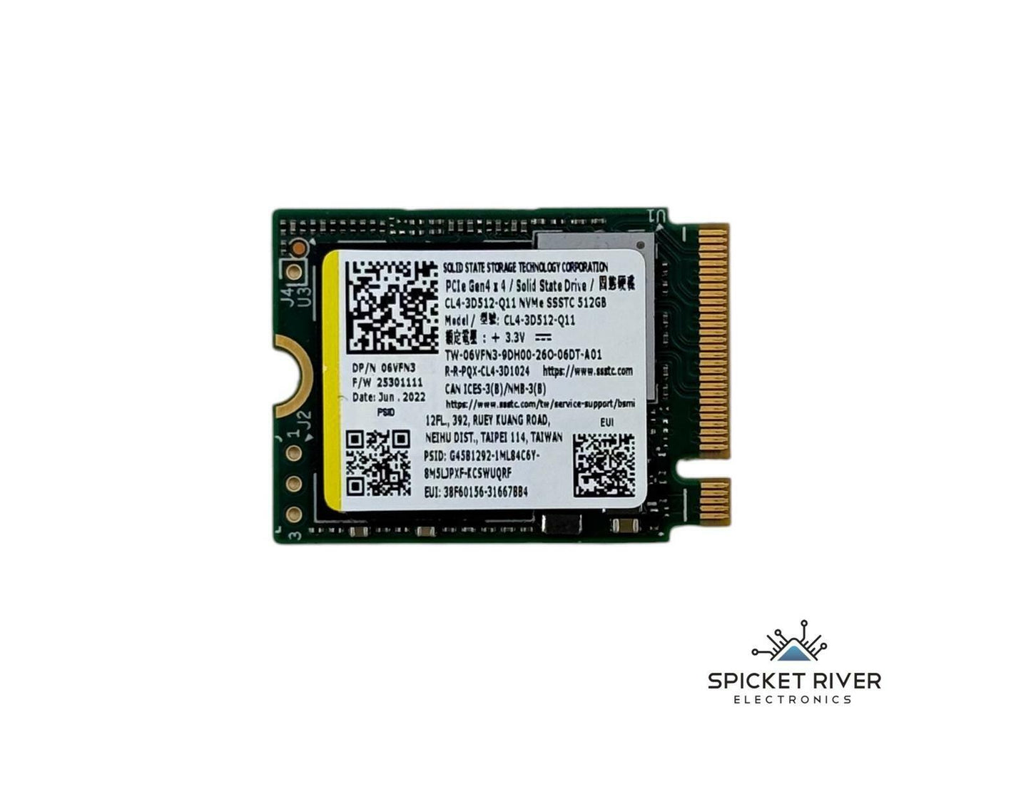 SSSTC CL4-3D512-Q11 512GB M.2 2230 PCIe Gen4x4 NVMe SSD Solid State Drive