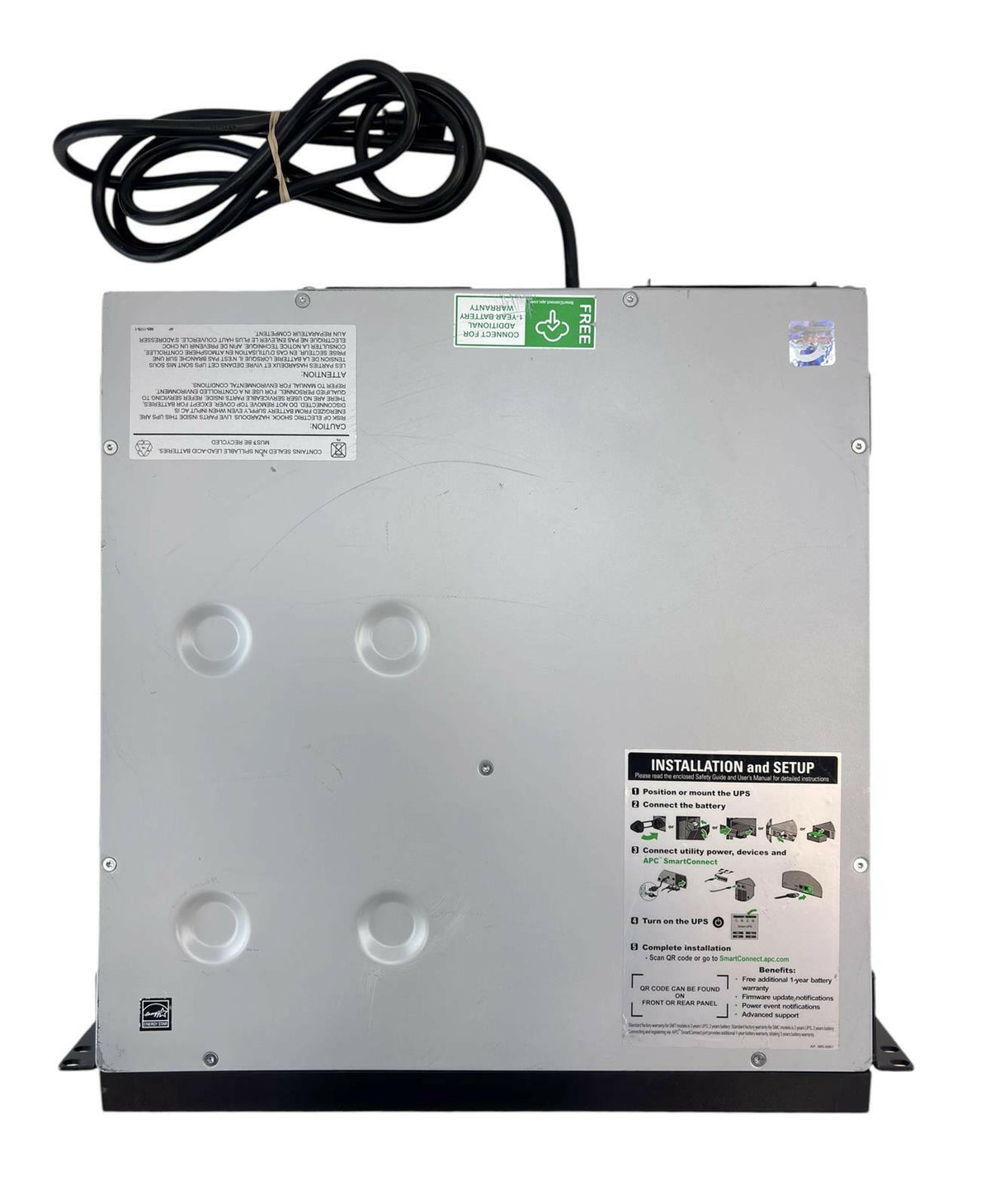 APC SMT1000RM2UC 1000VA 700W 2U Rack Mount Smart UPS Battery Backup - No Battery