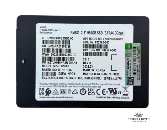Samsung PM883 MZ-7LH9600 960GB SATA 6Gb/s 2.5" Internal SSD Solid State Drive