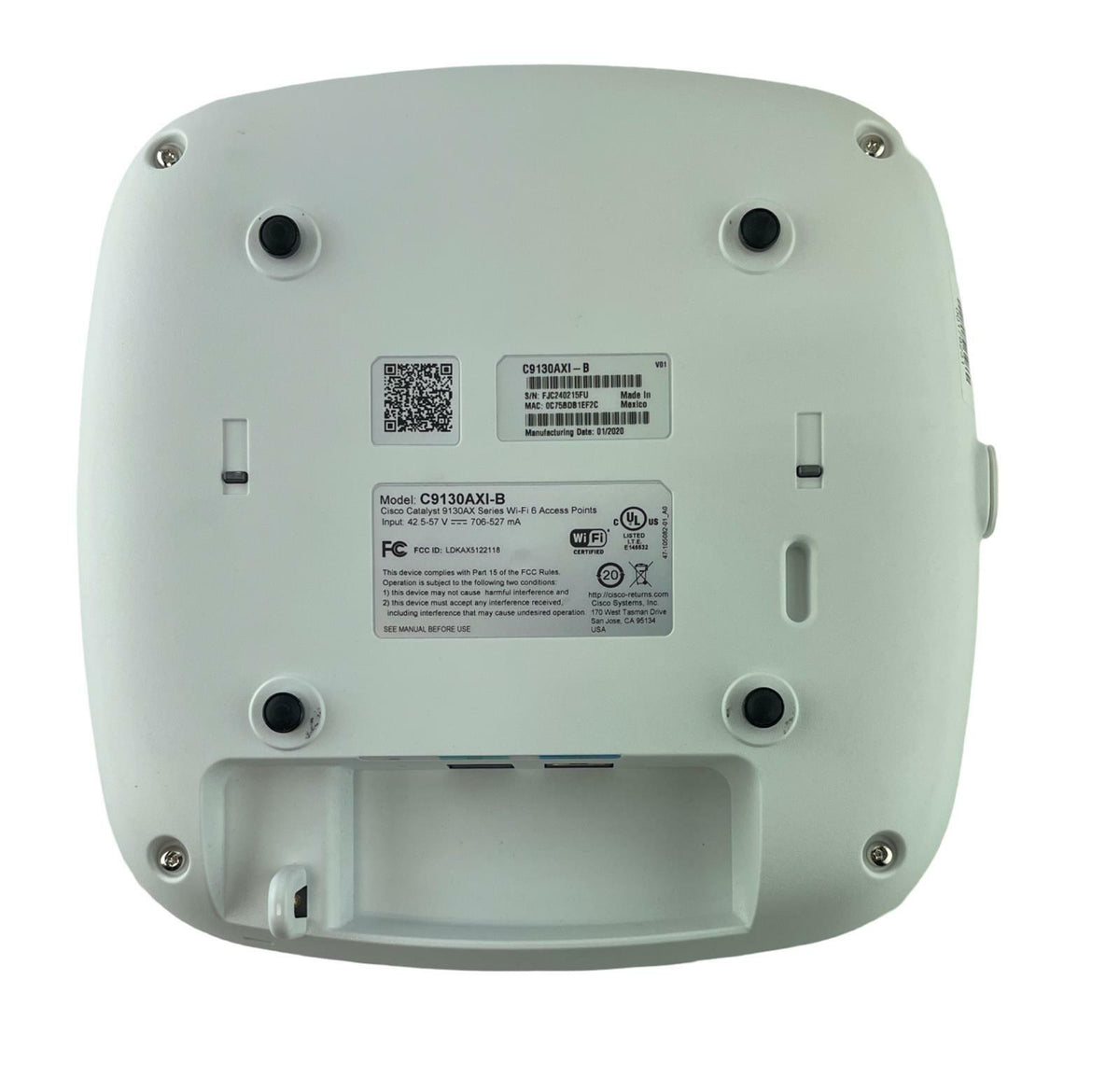 Cisco C9130AXI-B Catalyst 9130AX Series Dual Band Wi-Fi 6 Access Point