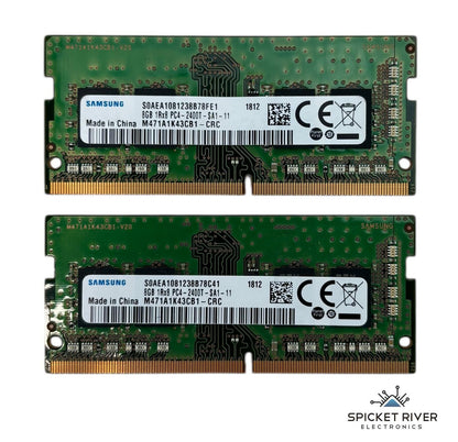 Lot of 2 - Samsung M471A1K43CB1-CRC 8GB 1Rx8 PC4-2400T DDR4 SODIMM Laptop RAM