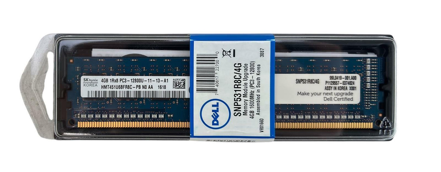 NEW - Lot of 23 - Dell / SK Hynix SNP531R8C/4G 4GB 1Rx8 PC3-12800U DDR3 RAM