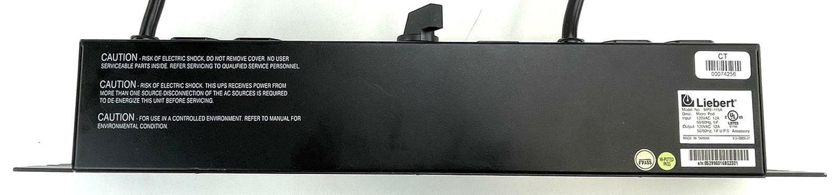 Liebert MicroPod MP2-115A Maintenance Bypass Switch PDU Power Distribution Unit