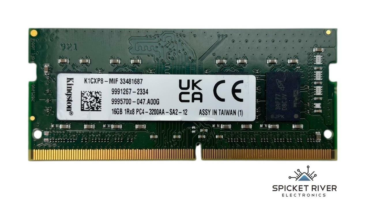 Lot of 2 - Kingston K1CXP8-MIF 16GB 1Rx8 PC4-3200AA DDR4 SODIMM RAM Module