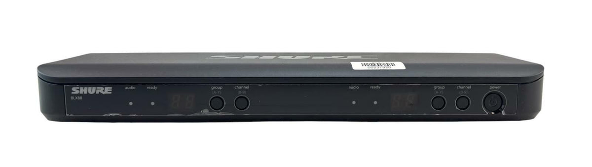 Shure BLX88 H10 542-572 MHz Dual Channel Wireless Receiver w/ XLR Cables - No AC