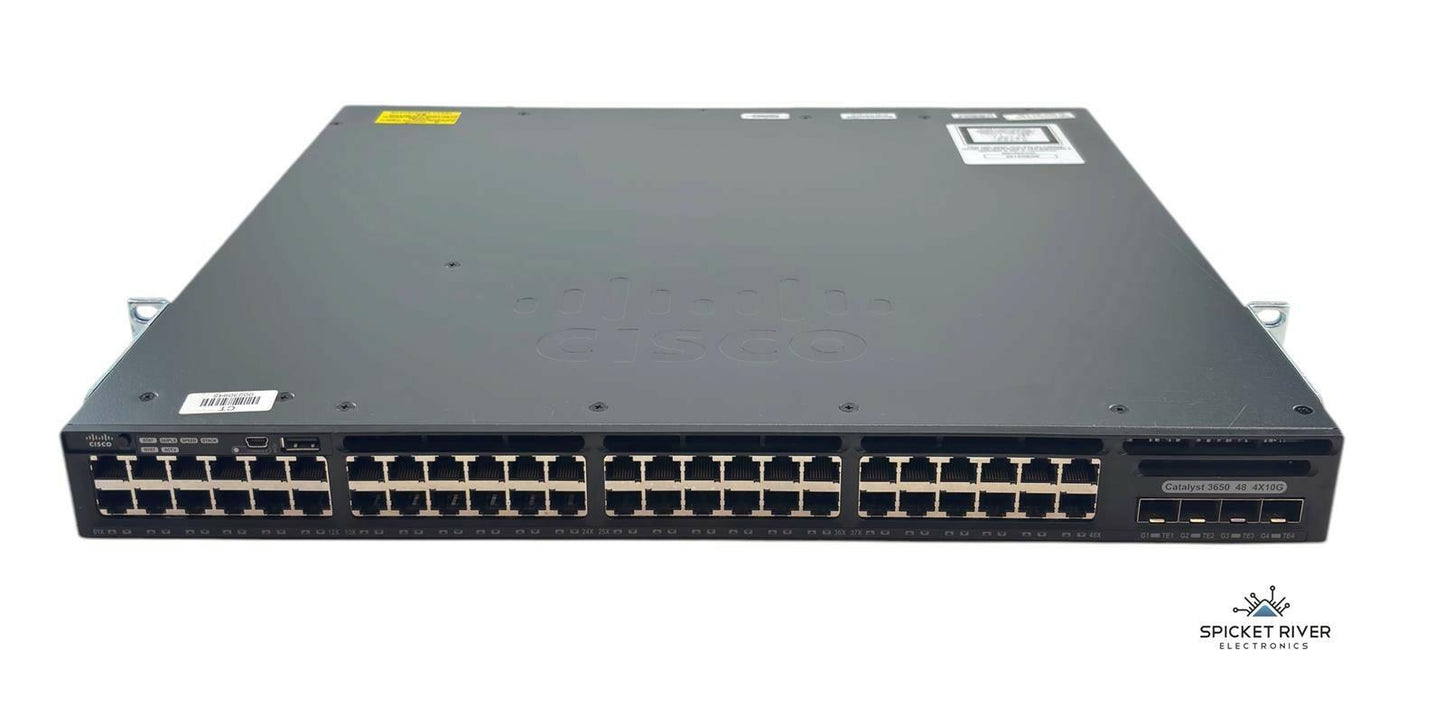 Cisco WS-C3650-48TQ-E V02 Catalyst 3650 48-Port RJ-45 4x 10G SFP+ Network Switch