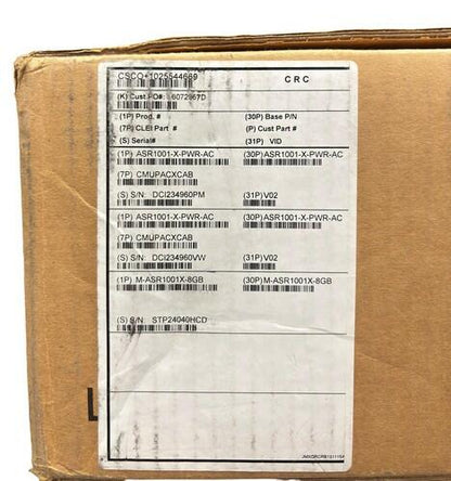 NEW - Open Box - Cisco ASR1001-X V04 Gigabit Aggregation Services Router