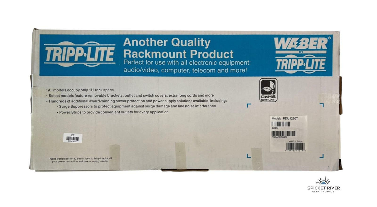 NEW Open Box Tripp Lite PDU1220T 13-Outlet 20A 120V 1U Power Distribution Unit