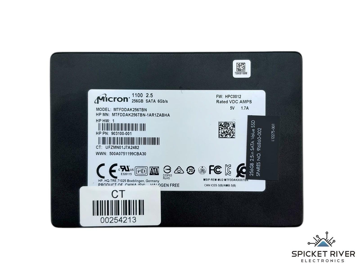 Micron 1100 MTFDDAK256TBN 256GB SATA 6Gb/s 2.5" Solid State Drive (SSD)
