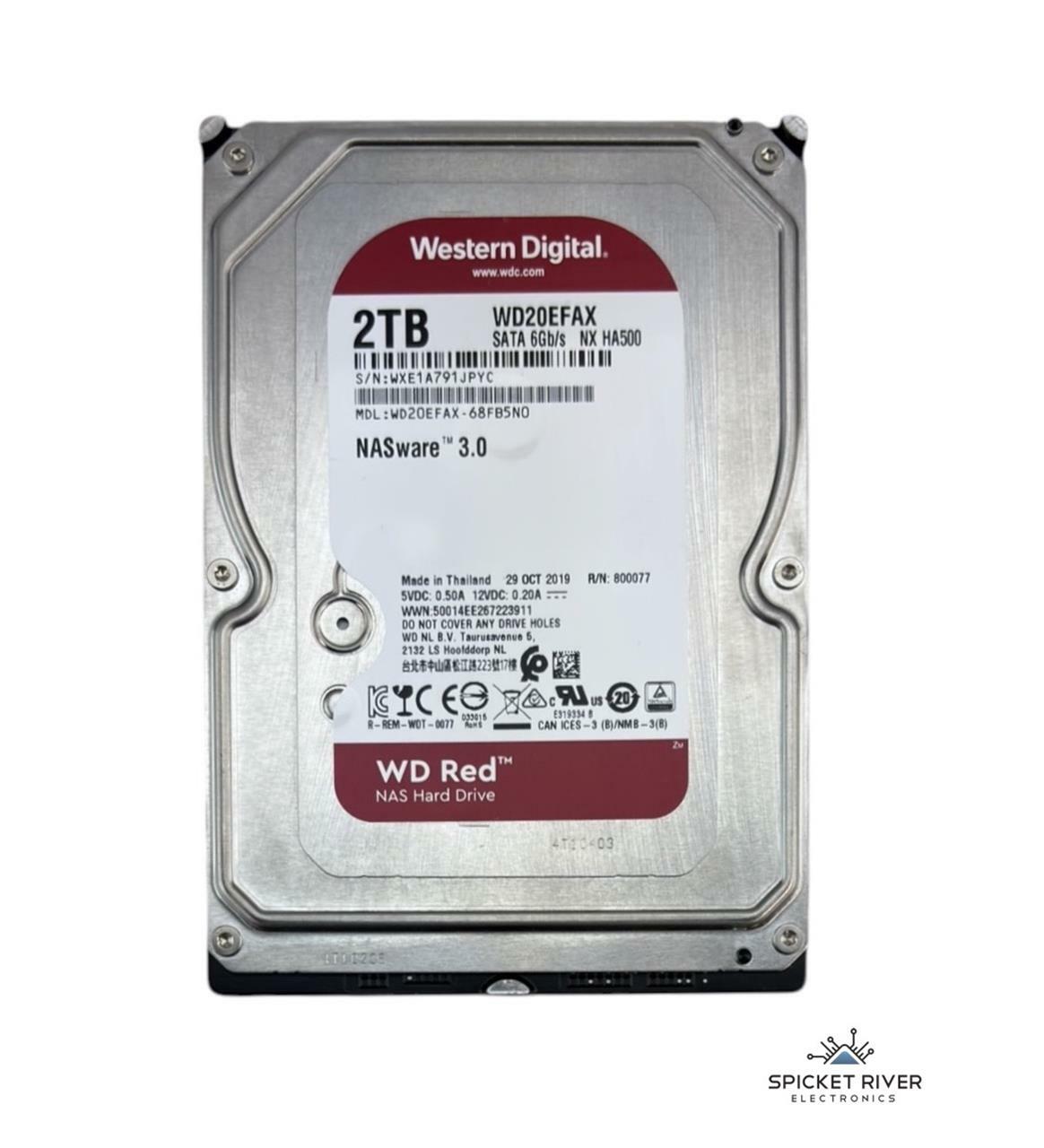 Western Digital Red WD20EFAX-68FB5N0 2TB SATA 6Gb/s NASware 3.0 3.5" HDD