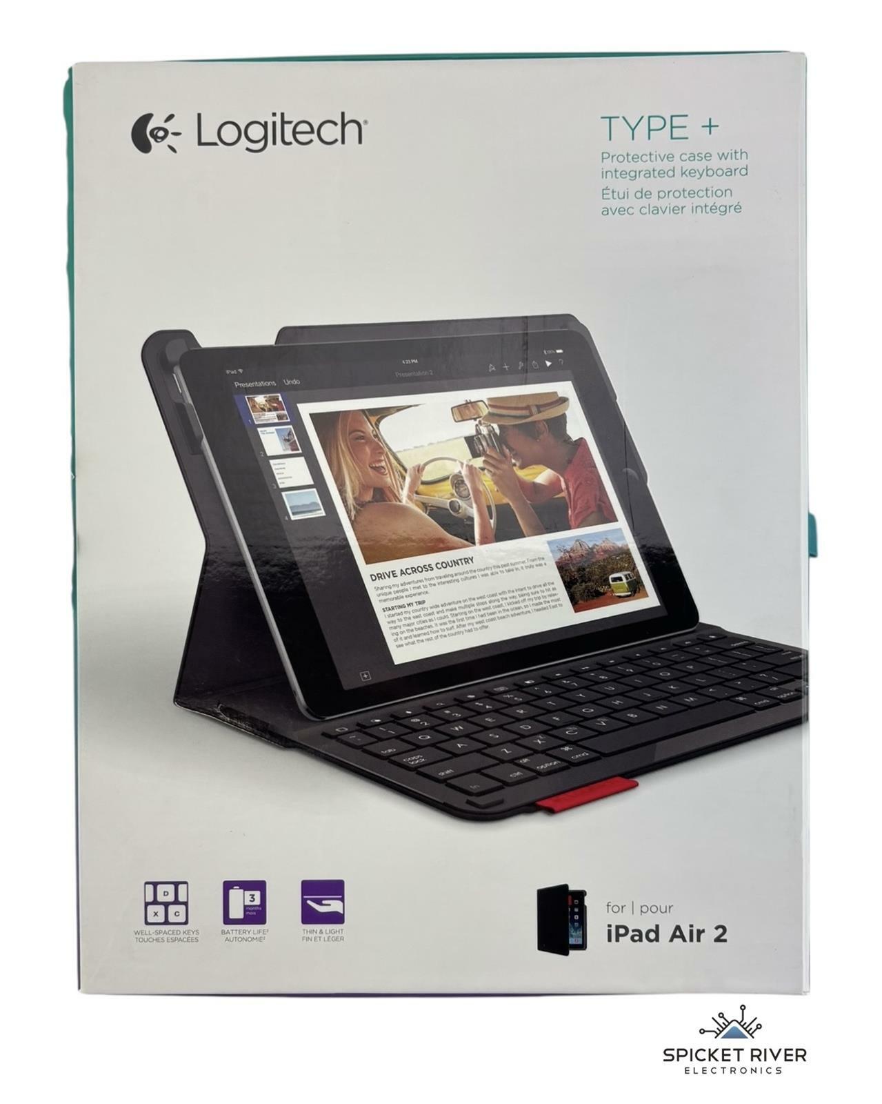 NEW - Open Box - Logitech Type Plus Keyboard Case for iPad Air 2 920-006912