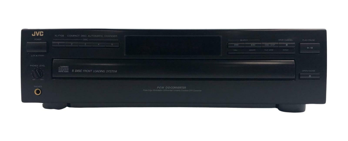 JVC XL-F108BK Automatic 5-Disc Carousel CD Player - No Remote