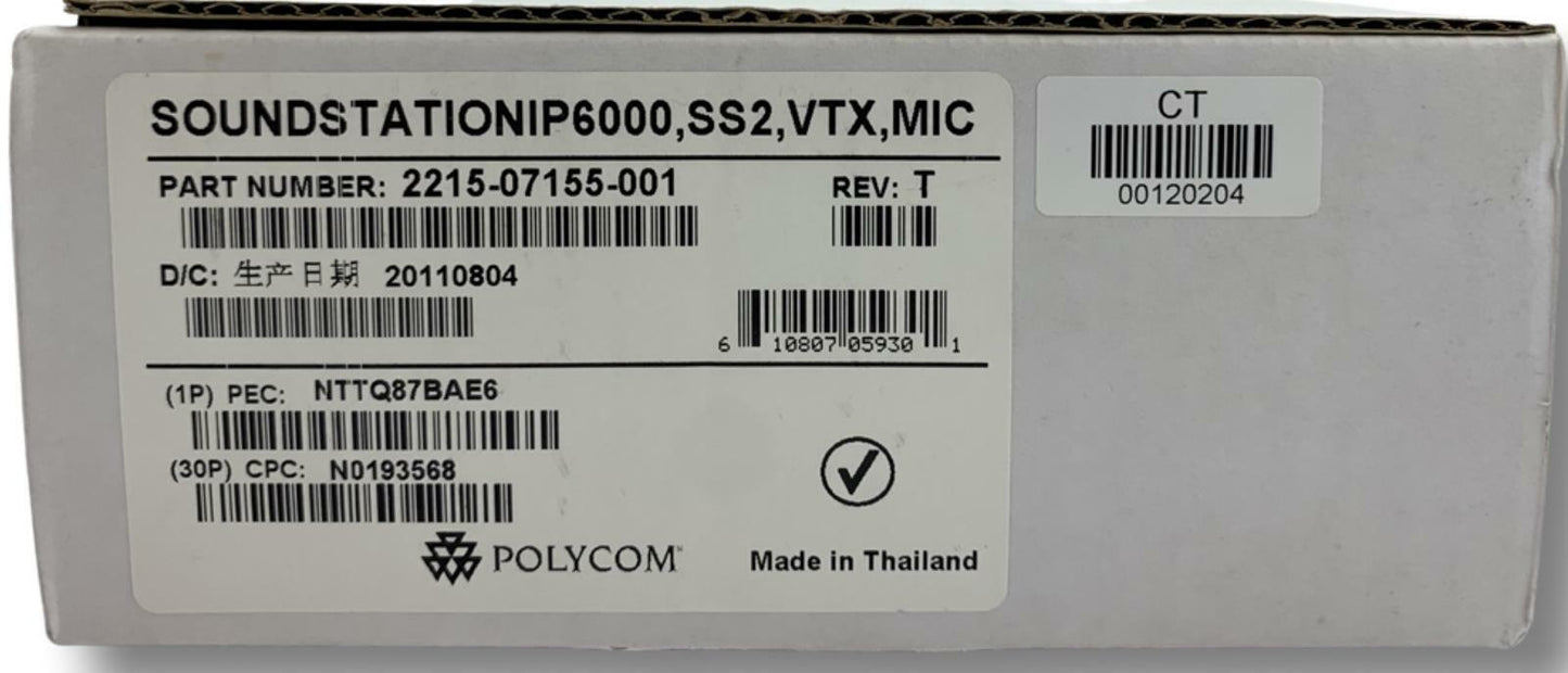 NEW - Open Box - Polycom IP6000 External Extended Mic Pods 2215-07155-001