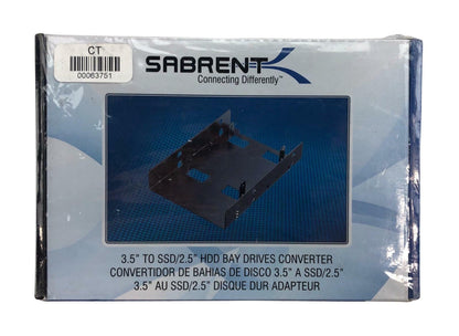 NEW - Sabrent BK-HDDF 3.5" to 2.5" HDD Bay Internal Hard Drive Converter Kit