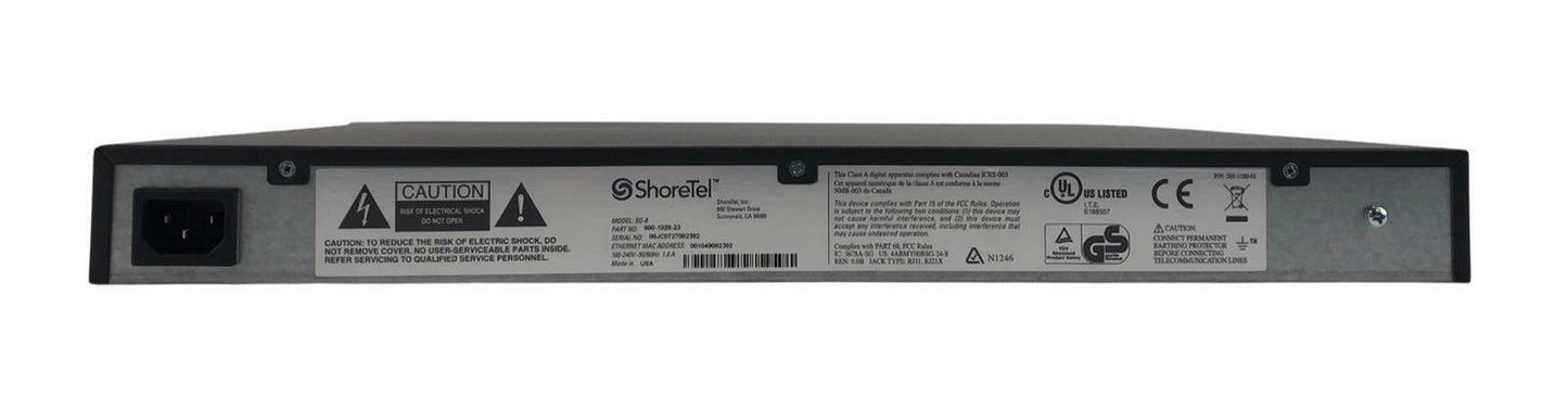 Shoretel ShoreGear SG-8 40/8 Voice Switch PN: 600-1028-23