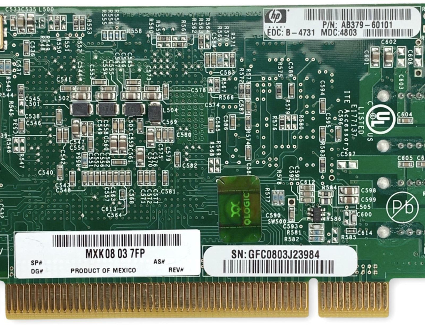 QLogic PCI X-266 2.0 4Gb FC Dual Port Fibre Channel Adapter Card