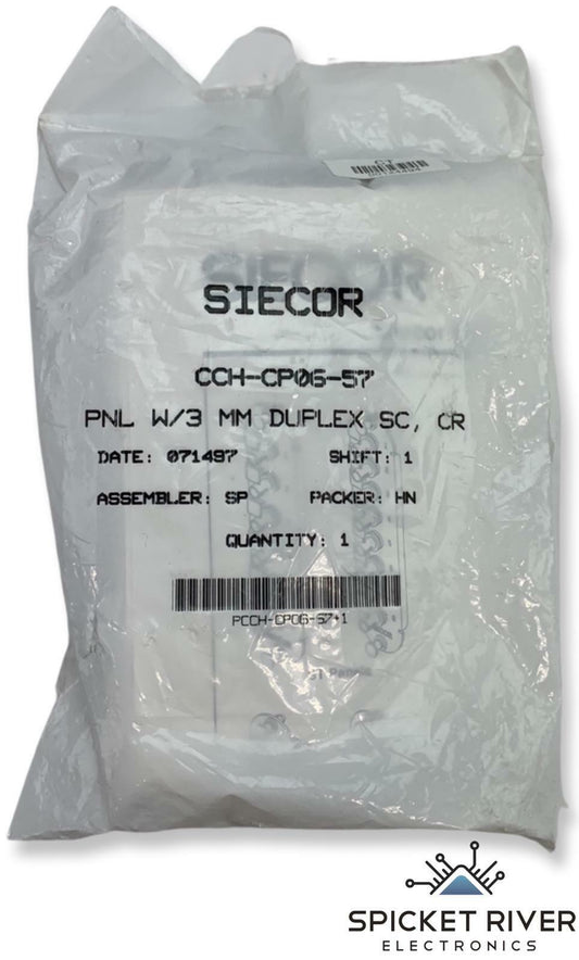 NEW - Siecor Lanscape Patch Panel CCH-CP06-57 PNL W/3 MM Duplex SC, CR