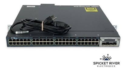 Cisco WS-C3560X-48PF-L V01 Network Switch w/ C3KX-NM-10G 1x 1100W PSU - No Fans