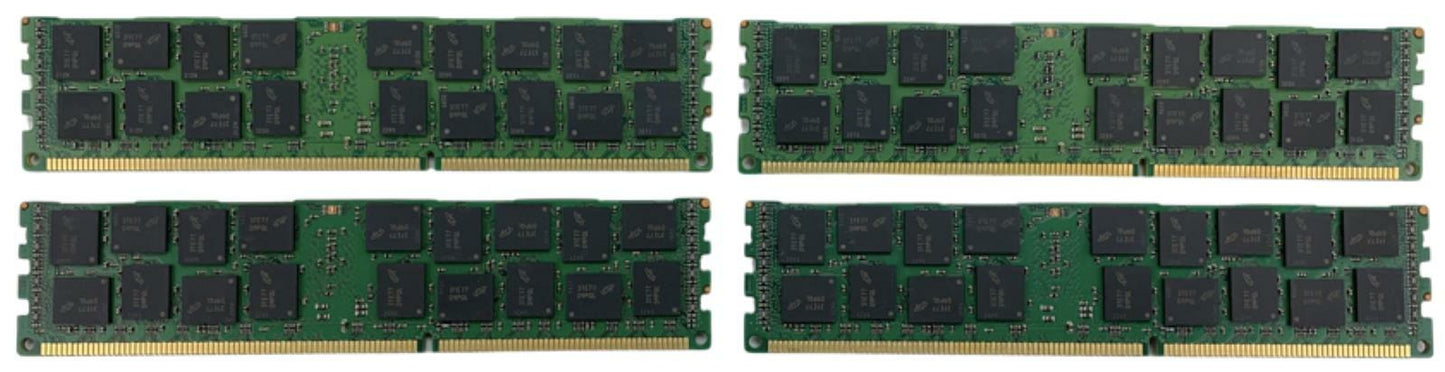 Lot of 4 - Micron MT36JSF2G72PZ-1G6E1 342 16GB DDR3 SDRAM PC3-12800 RAM Memory