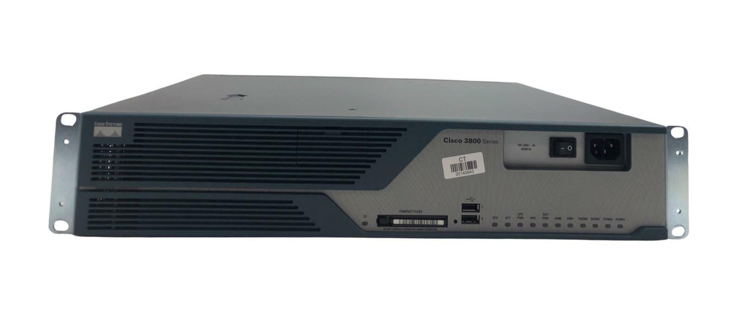 Cisco 3800 CISCO3845 V05 Integrated Services Router 2FE2W-V2 WIC 1DSU-T1 V2