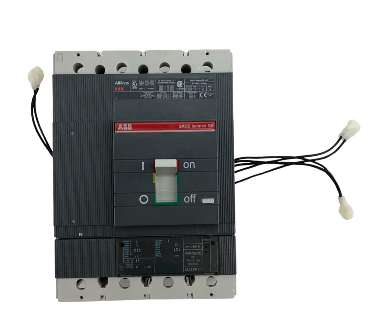 ABB SACE Isomax Type S5N 4 Pole Unit Circuit Breaker 600V 50-60Hz