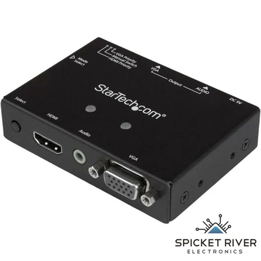 NEW - StarTech.com VS221VGA2HD 2x1 VGA HDMI to HDMI Audio/Video Converter Switch