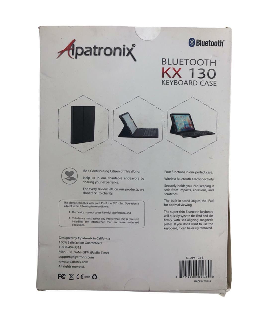 NEW - Open Box - Lot of 12 - Alpatronix KX 130 Bluetooth 9.7" iPad Keyboard Case