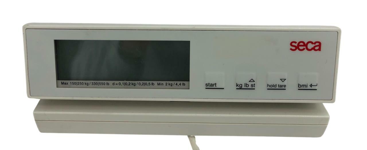 Seca 869 1321004 Portable Flat Scale 550lb Capacity w/ Cabled Remote Display