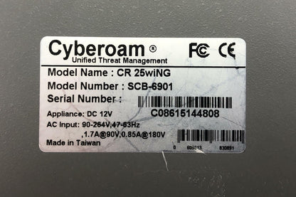 Cyberoam SCB-6901 CR10WiNG Hardware Firewall Security Appliance - READ