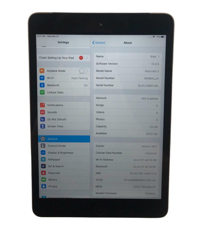 Apple iPad Mini 2 - A1490 - Wi-Fi + Cellular 32GB 7.9" Tablet - Space Gray