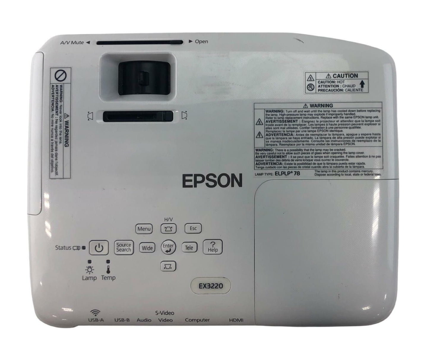 Epson EX3220 H552A 3LCD HDMI Projector - 155 Hours with Carrying Case