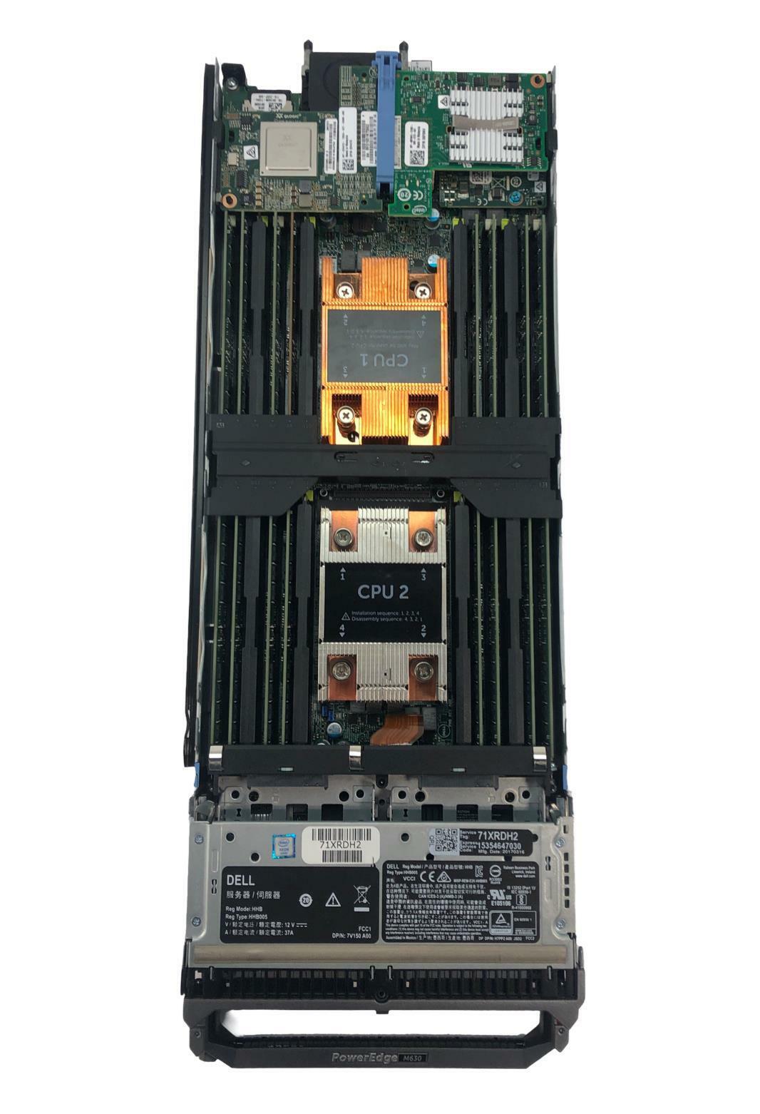 Dell PowerEdge M630 2x 12-Core Xeon E5-2670v3 2.30GHz 2.5" No HDDs 256GB RAM