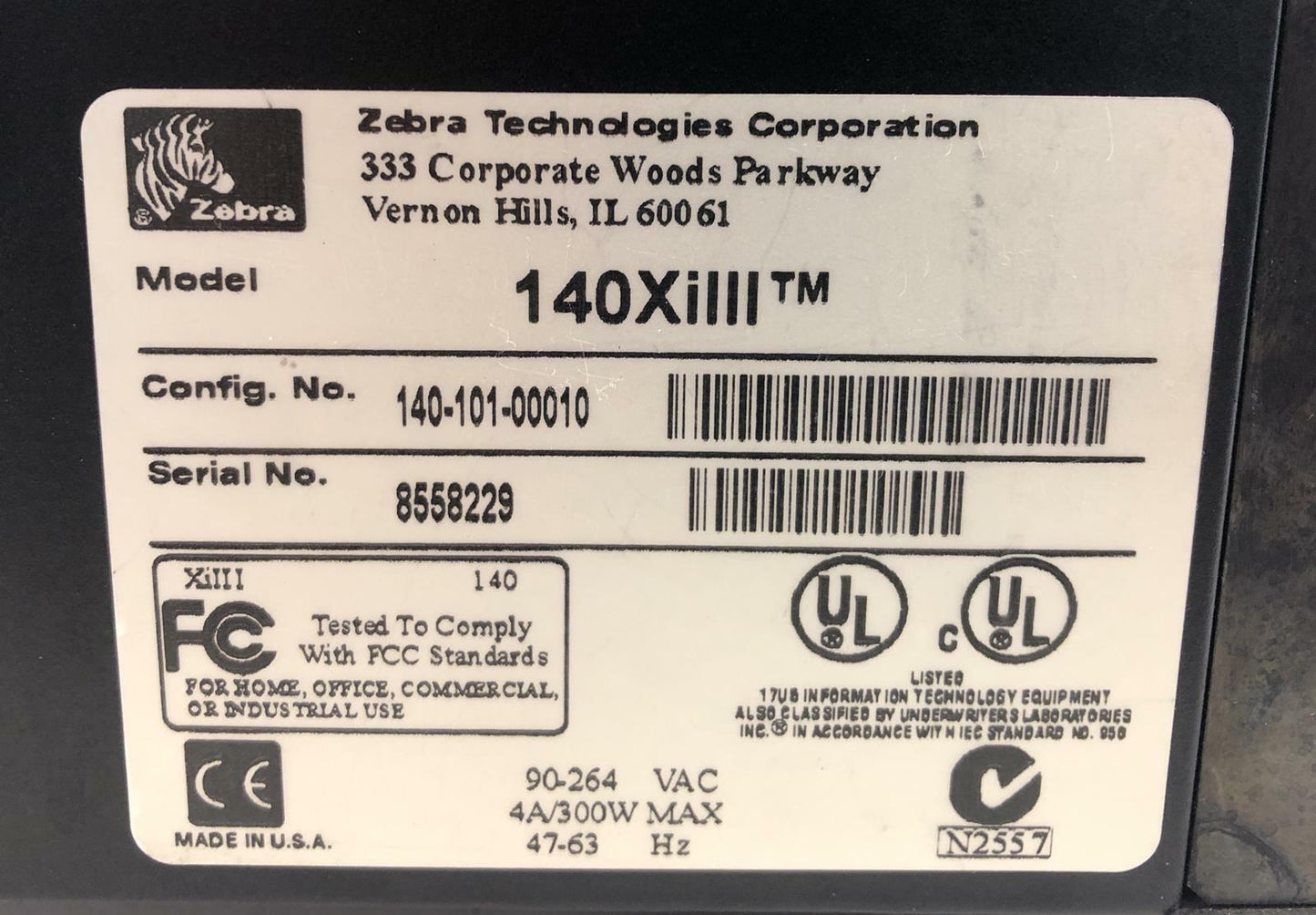 Zebra 140XiIII Plus Ethernet USB Thermal Transfer Barcode Label Printer