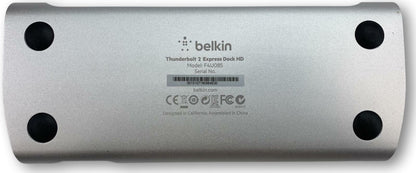 Belkin Thunderbolt 2 Express Dock HD F4U085 - No Power Adapter