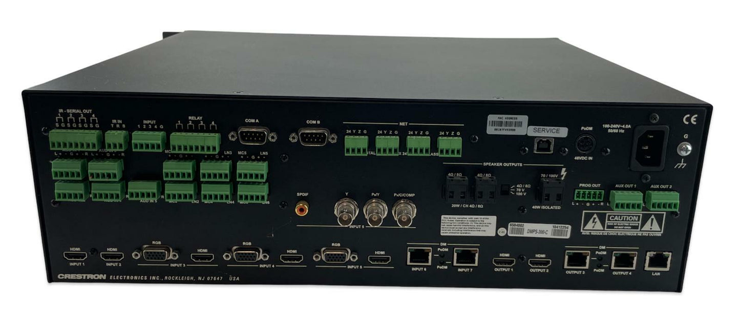 Crestron DMPS-300-C HDMI Digital Media Switcher Presentation System 300 - READ
