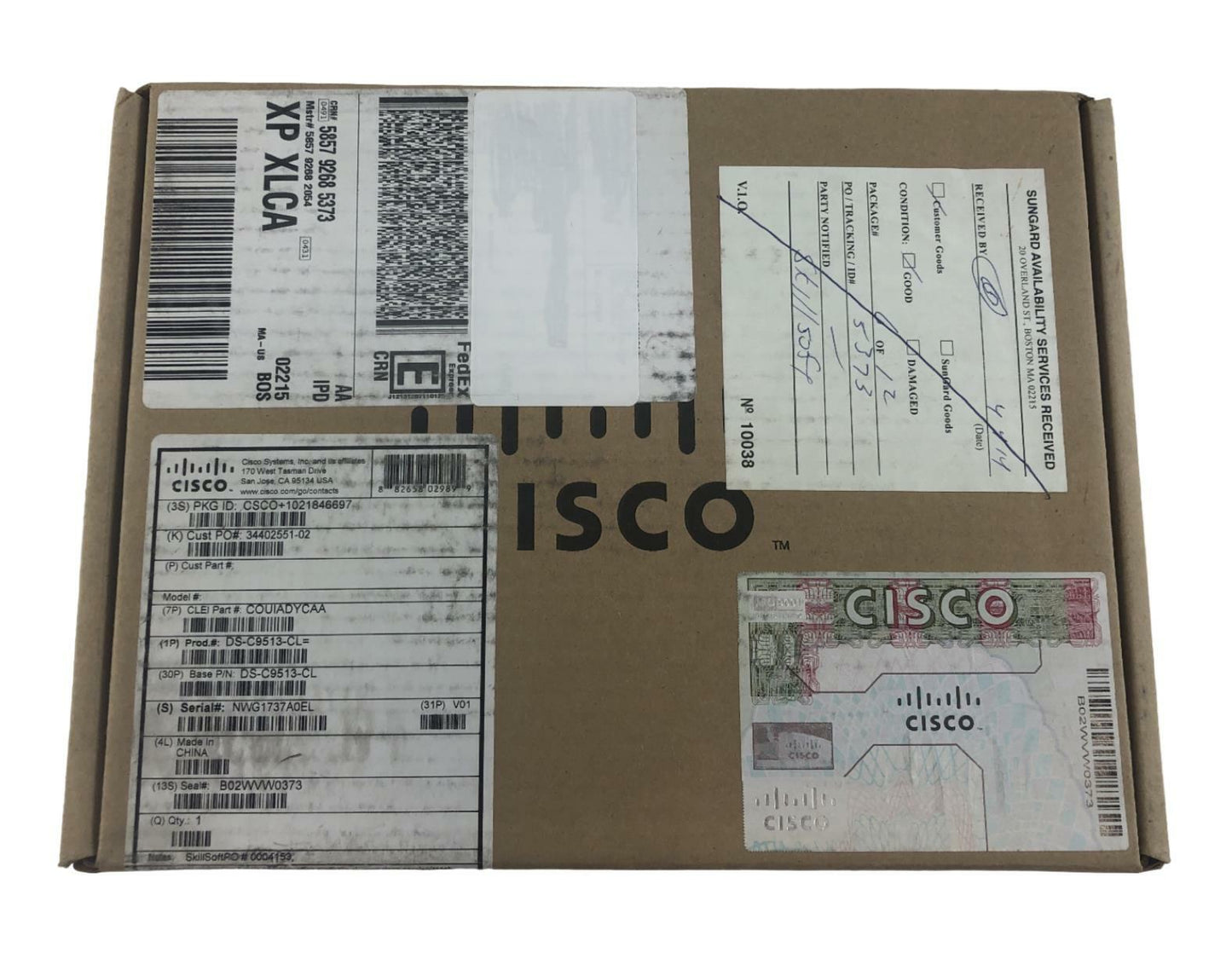 NEW - Open Box - Cisco DS-C9513-CL V01 MDS C9513 Backplane w/ Clock Module