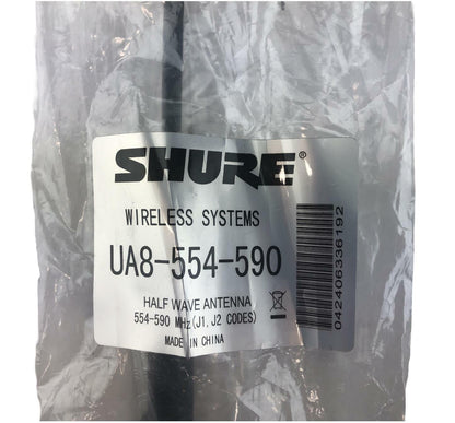 NEW - Shure UA8-554-590 MHz 1/2 Wave Omni Receiver Antenna 95H21546