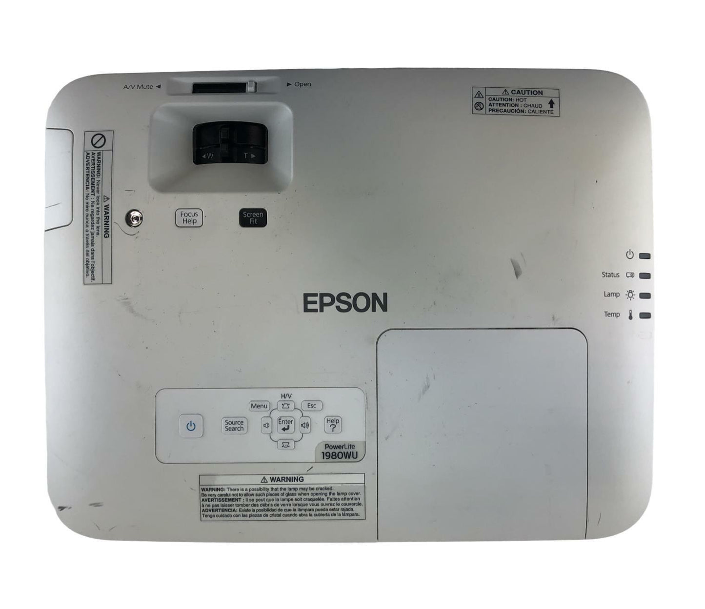 Epson PowerLite 1980WU WUXGA 3LCD Projector - 1265 Lamp Hours