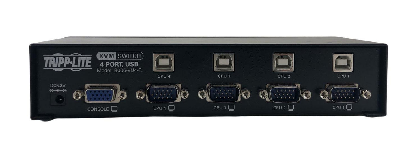 Tripp-Lite B006-VU4-R 4-Port USB KVM External Desktop Switch w/ AC Adapter