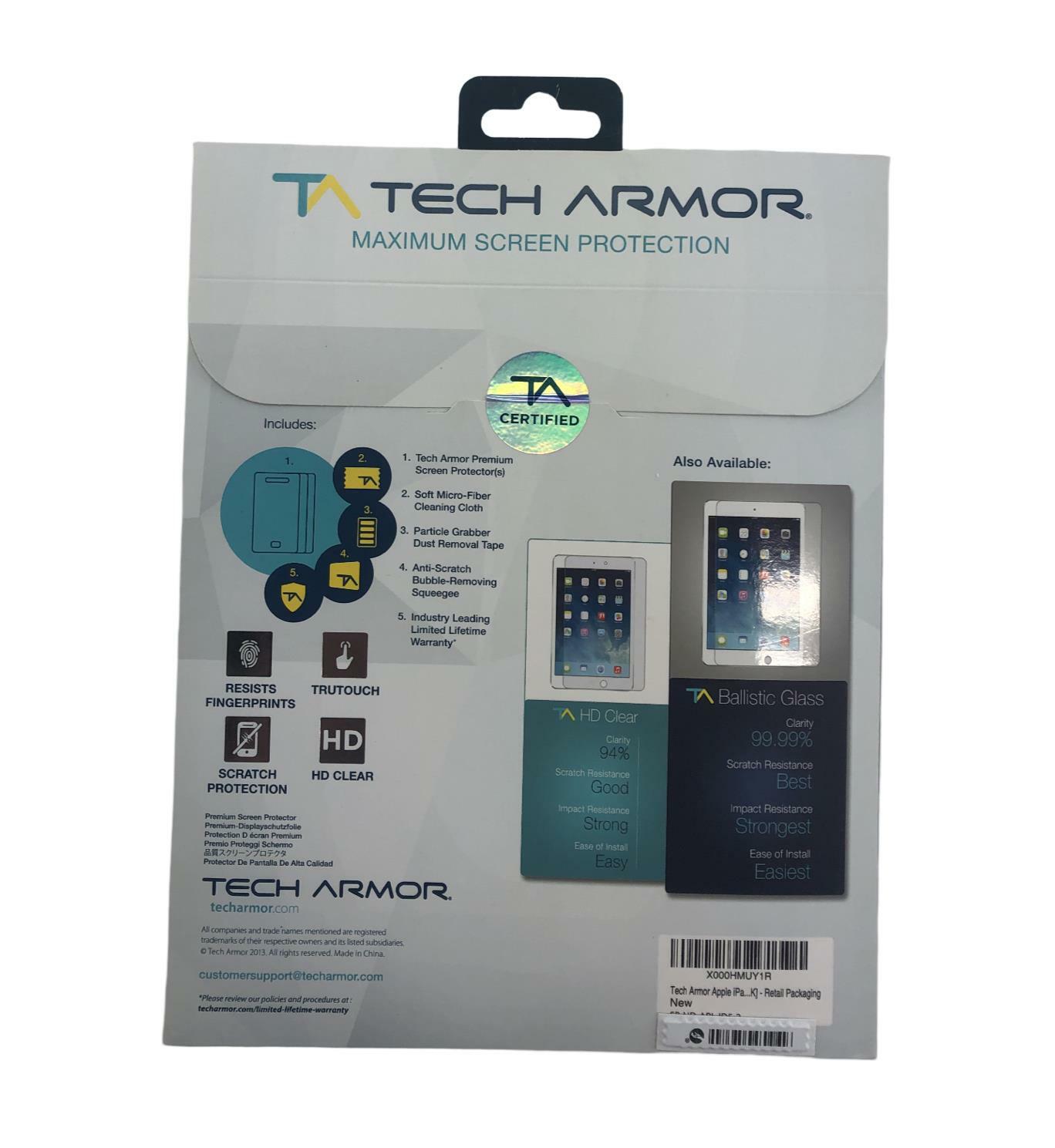 NEW - Open Box - Tech Armor X000HMUY1R 2-Pack Apple iPad Air Screen Protector