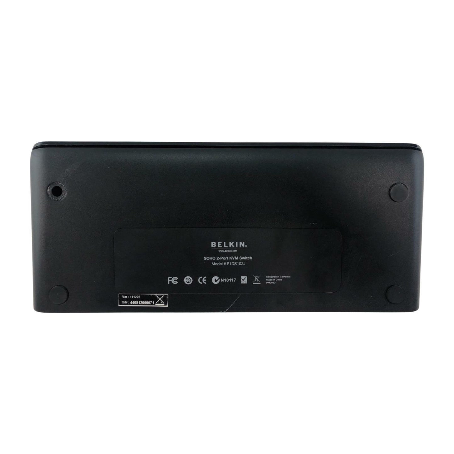 Belkin Omniview F1DS102J SOHO Dual Port External KVM Audio Switch w/ AV Cable