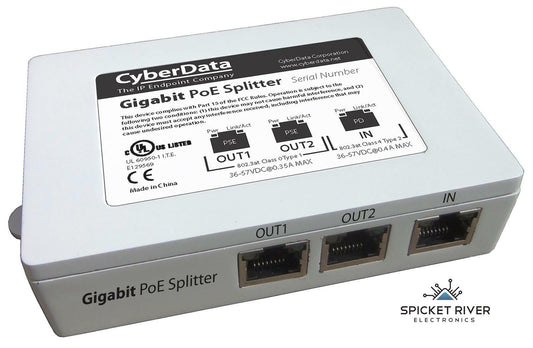 NEW - CyberData CD-011187 2-Port PoE Gigabit Network Switch