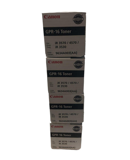 NEW - Open Box - Lot of 4 - Canon GPR-16 Black Toner Print Cartridge