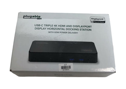 NEW - Open Box Plugable UD-6950PDZ 12-in-1 USB-C Triple 4K HDMI DP Dock Station