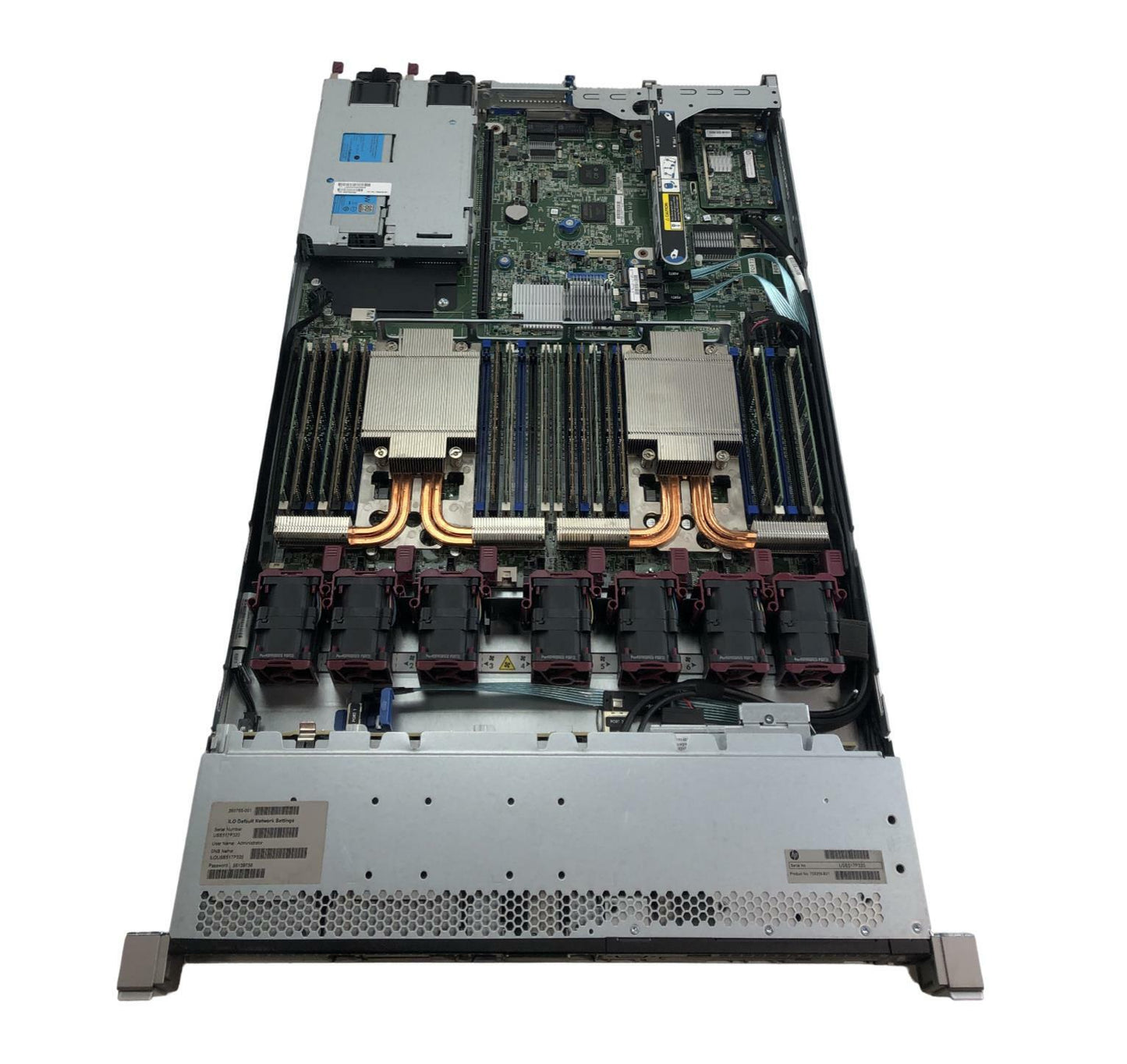 HP ProLiant DL360 G9 2x 6-Core E5-2643 v3 3.40GHz 288GB RAM 2x 500W PSUs No HDDs