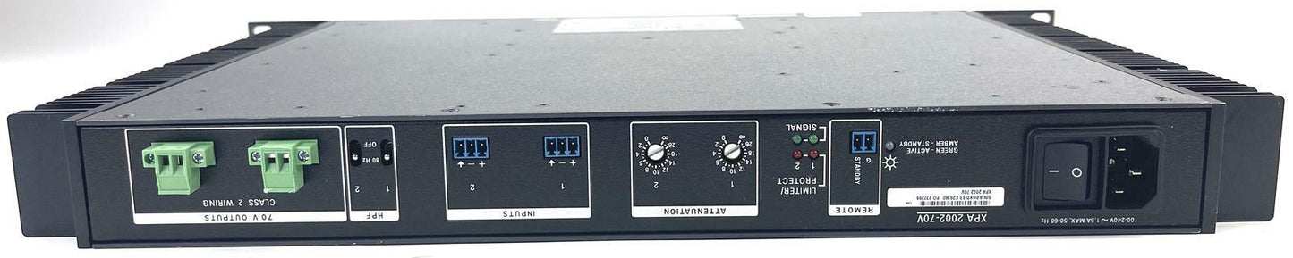 Extron Xtra XPA 2002 70V Dual Channel Power Amplifier - 200W Per Channel